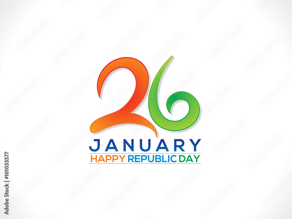 abstract artistic republic day text
