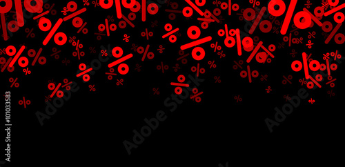 Sale banner with percent.