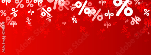 Sale banner with percent. photo