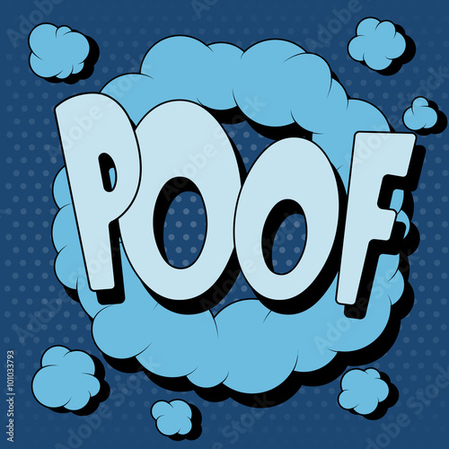 Bubble with Expression Poof in Vintage Comics Style