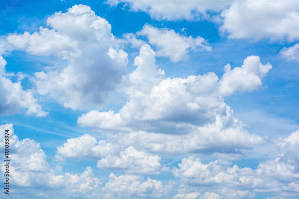 abstract white cloud on the blue sky