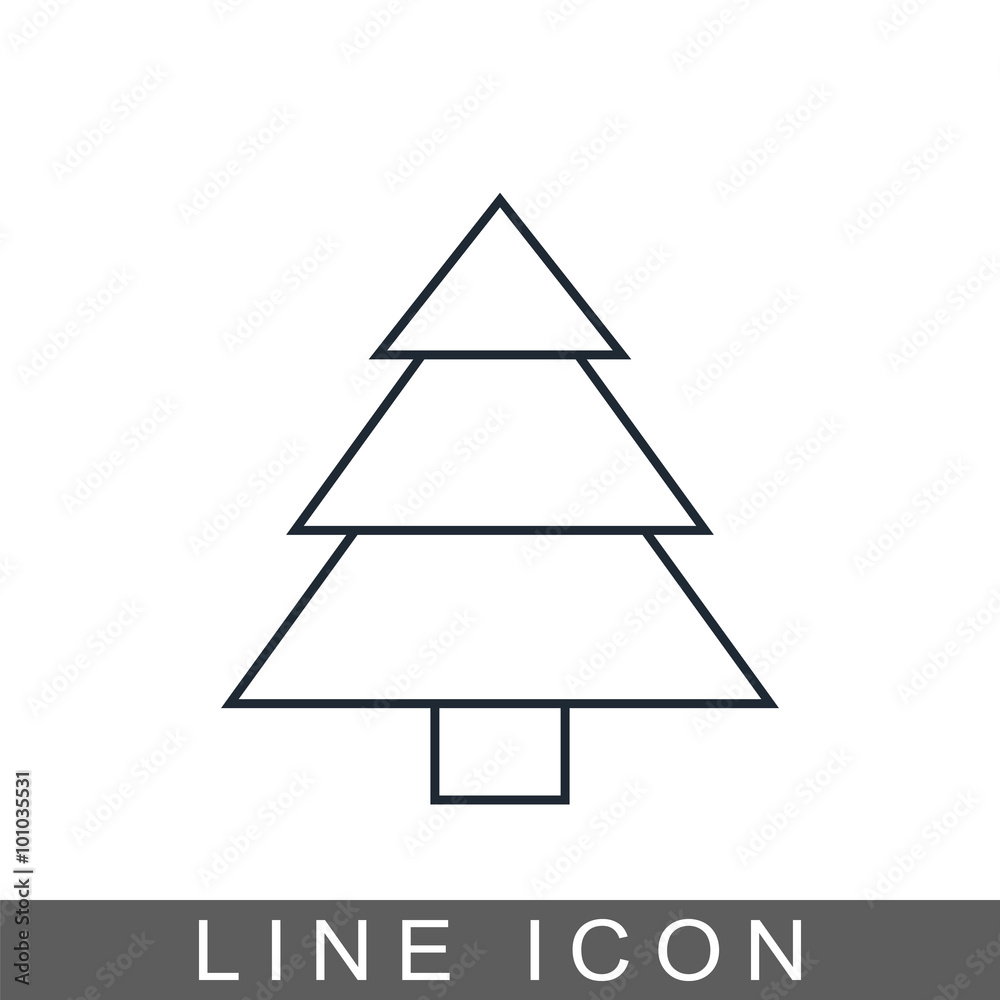 Obraz premium Christmas tree icon