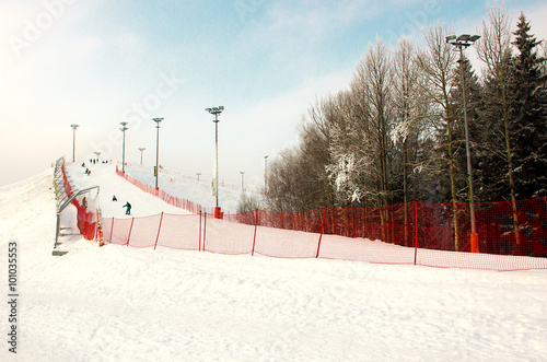 winter ski slope 