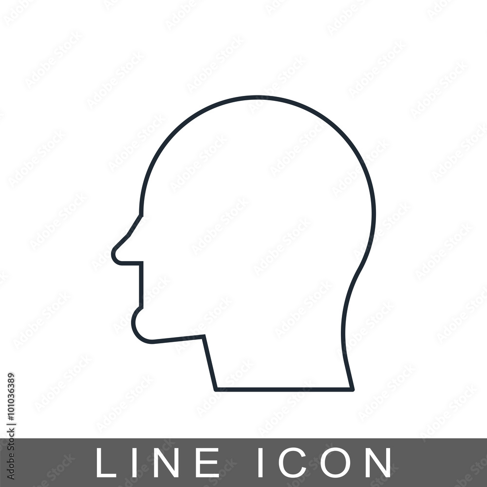 head profile icon