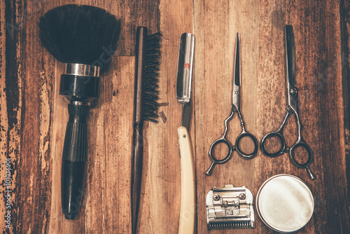 Barber tools. Fototapeta