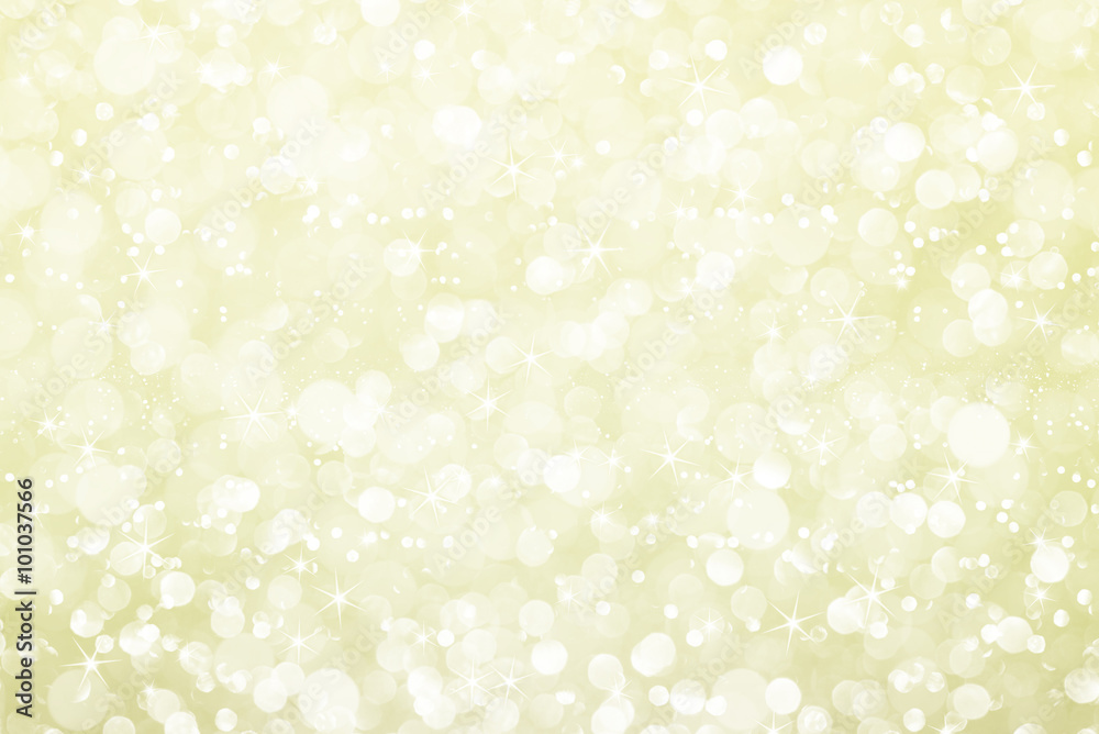 white green glitter bokeh with stars abstract background