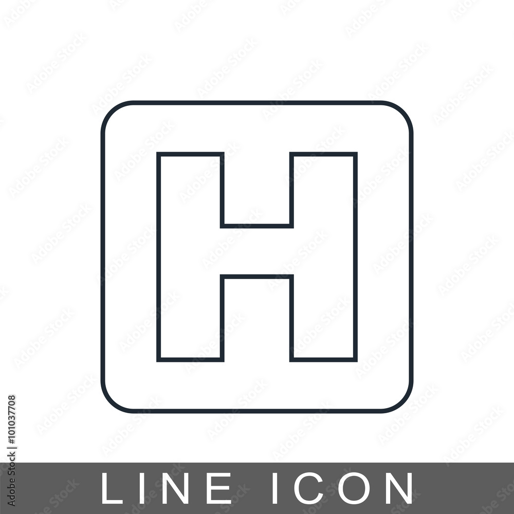 icon hospital sign icon hospital sign