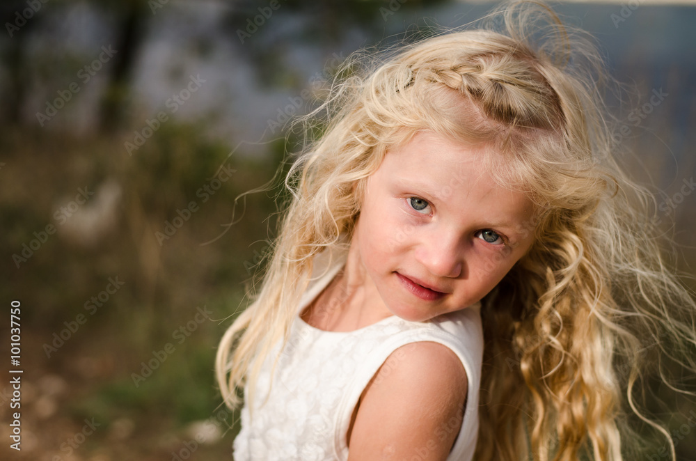 Fototapeta premium adorable innocent child portrait
