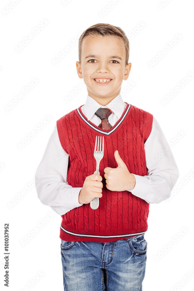 Portrait elegant young handsome joyful little kid singing on a b Portrait elegant young handsome joyful little kid singing on a b