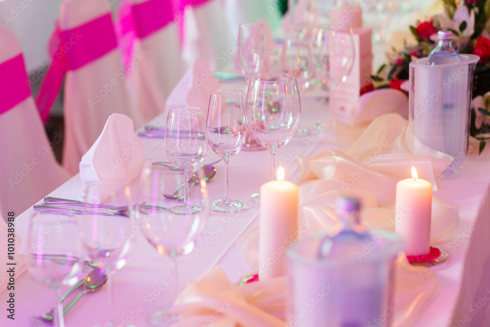 romantic decoreted table with candles and flowersfor celebration romantic decoreted table with candles and flowersfor celebration