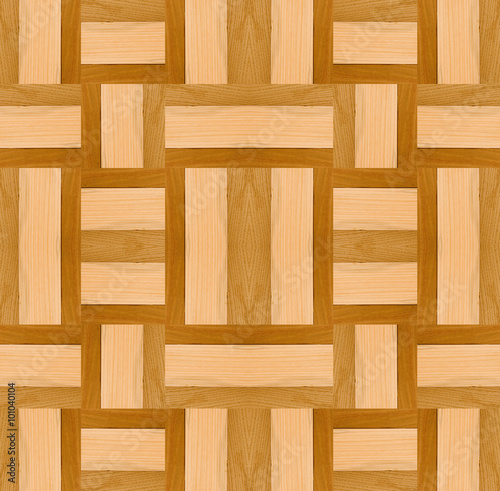 Ornate wooden floor pattern