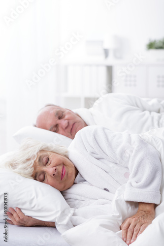 Aged marriage sleeping together