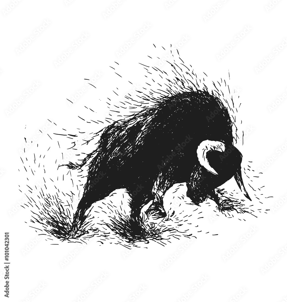 Raging Bull Fire Stock Illustration - Download Image Now - Bull ...