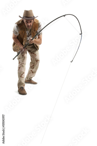 Fisherman with spinning