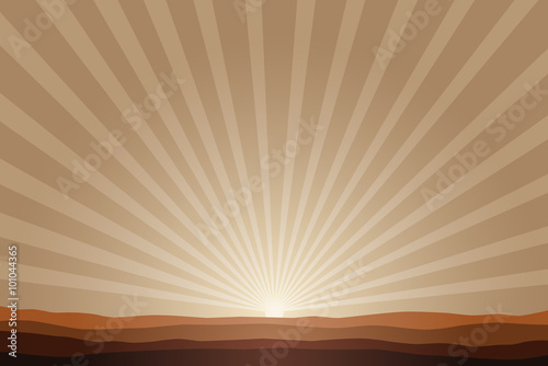 this is an illustration of rising sun background