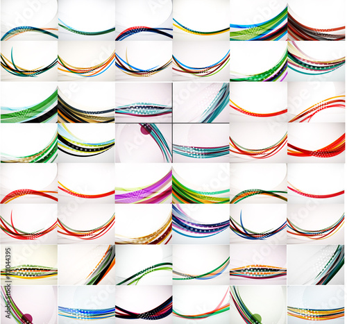 Universal huge mega set of abstract backgrounds, waves, lines and motion flowing concepts