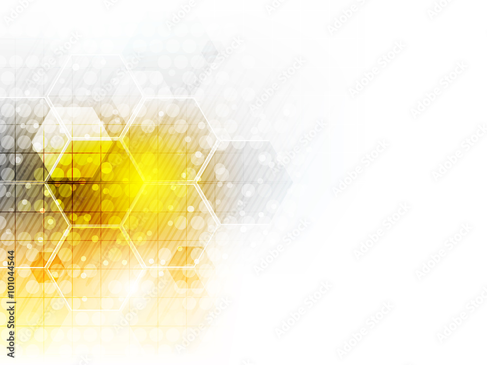 Abstract vector future business technology background with hexagon pattern.