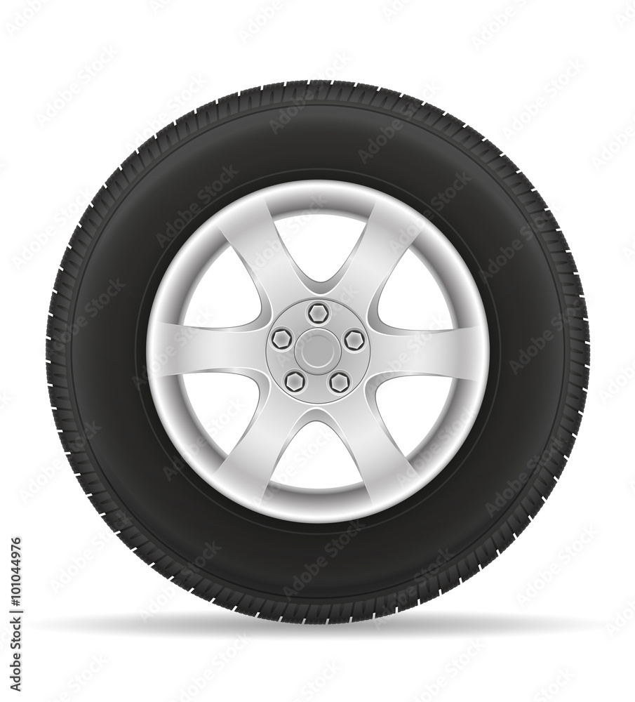 car wheel tire from the disk vector illustration car wheel tire from the disk vector illustration