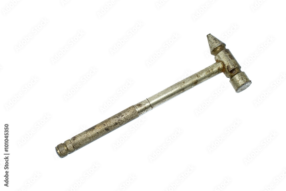 Old and rusty Hammer isolated on white background Old and rusty Hammer isolated on white background