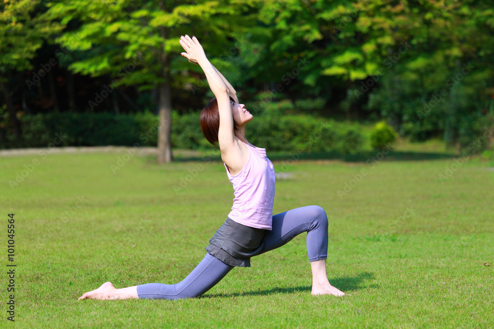 Japanese Woman Doing YOGA Japanese Woman Doing YOGA