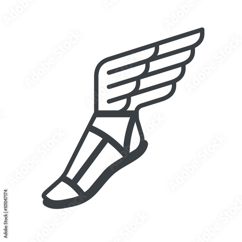 Sandal with wings icon