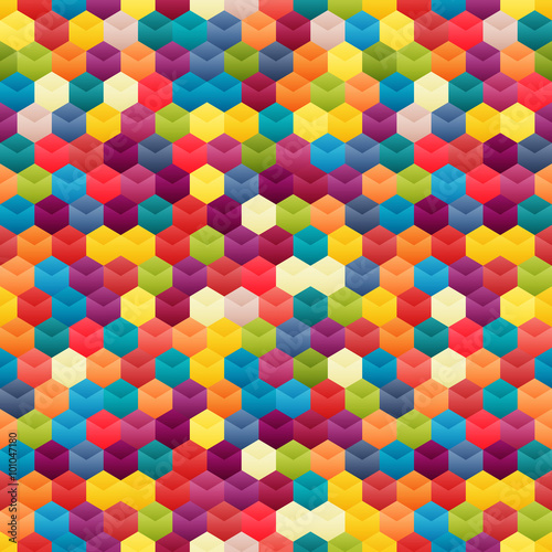Seamless Background of Hexagons