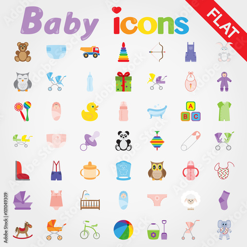 Baby. Icon set.