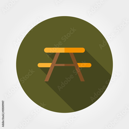 Camping table icon.