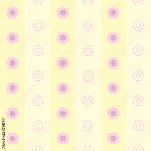 Simple seamless patten with flowers for children room. Vector illustration.