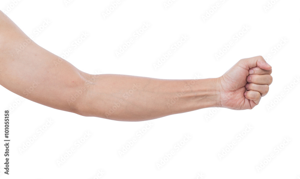 Man hand isolated on white background; clipping path Man hand isolated on white background; clipping path