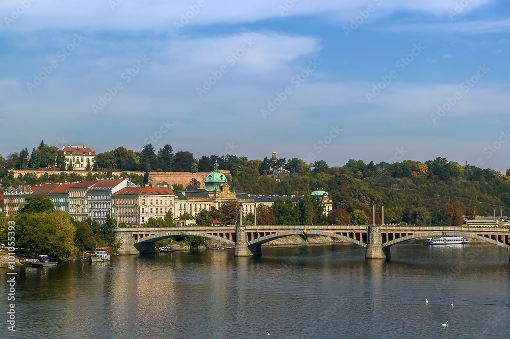 view of Vltava river, Prague