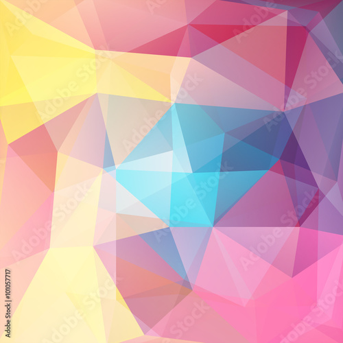 Abstract polygonal vector background. Colorful geometric vector illustration. Creative design template. Pink  yellow  blue colors.