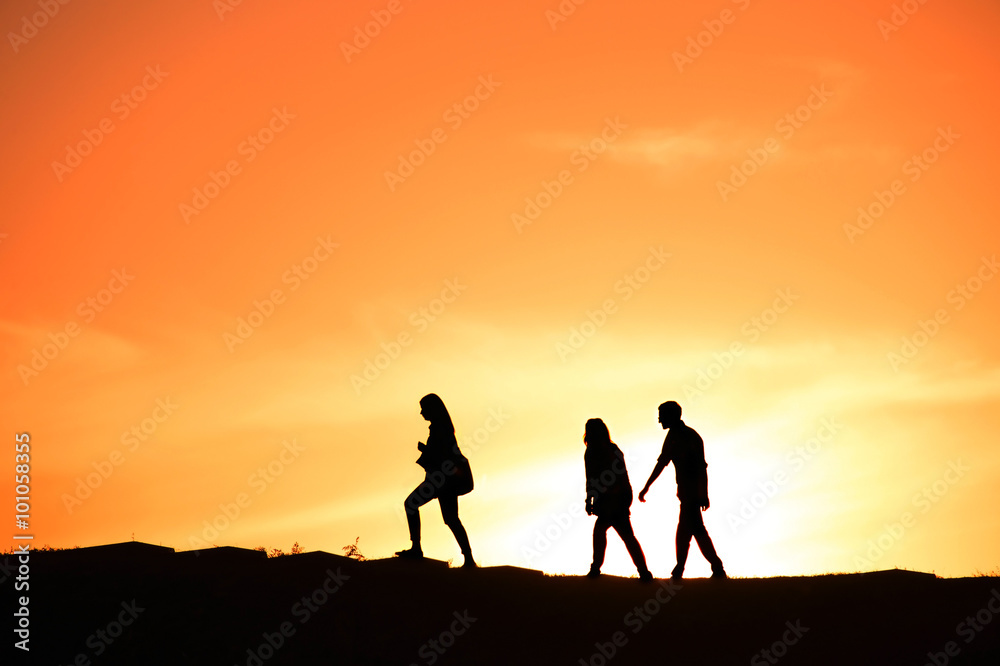 Group of people, silhouette