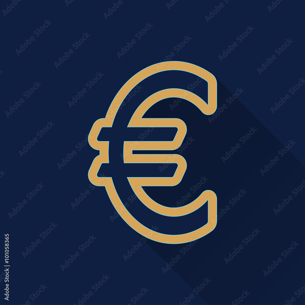 Obraz premium Euro - vector icon.