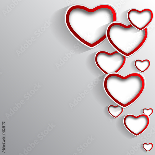 Stylish background to the Valentine's Day 3d