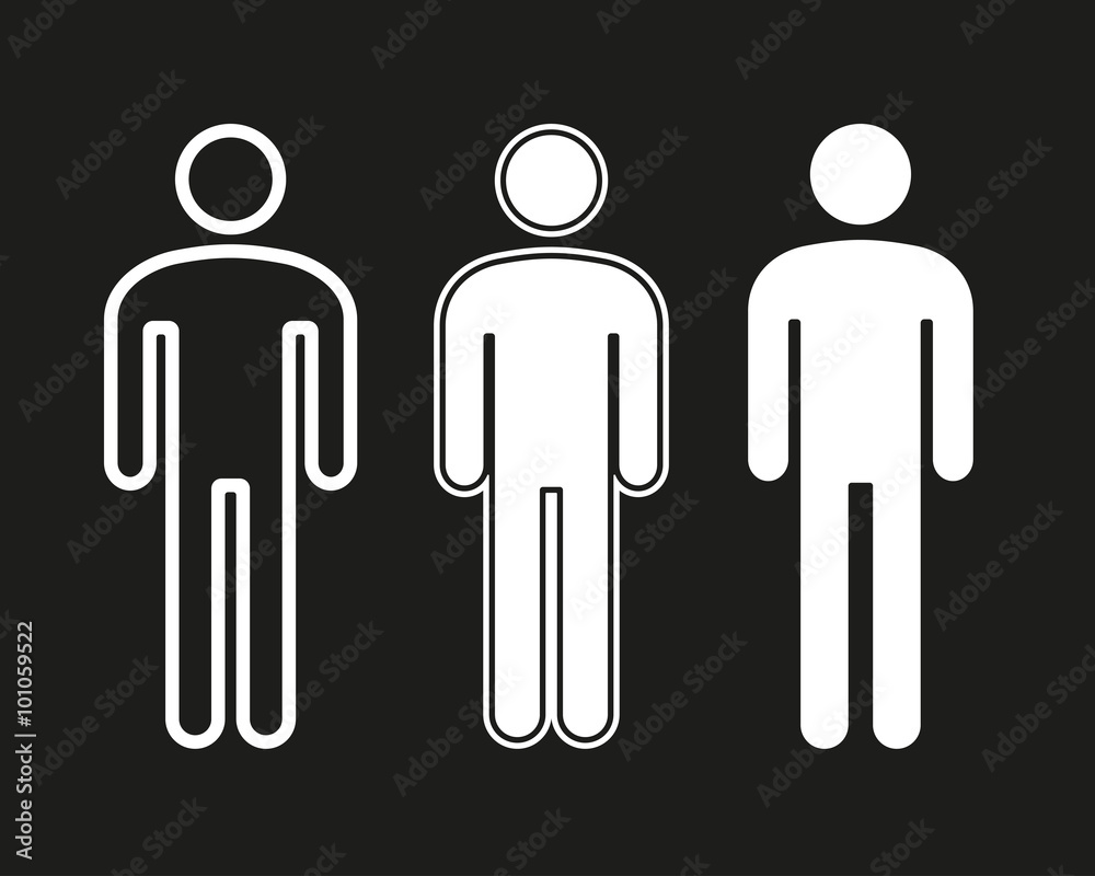 Man icons set. Man icons set.
