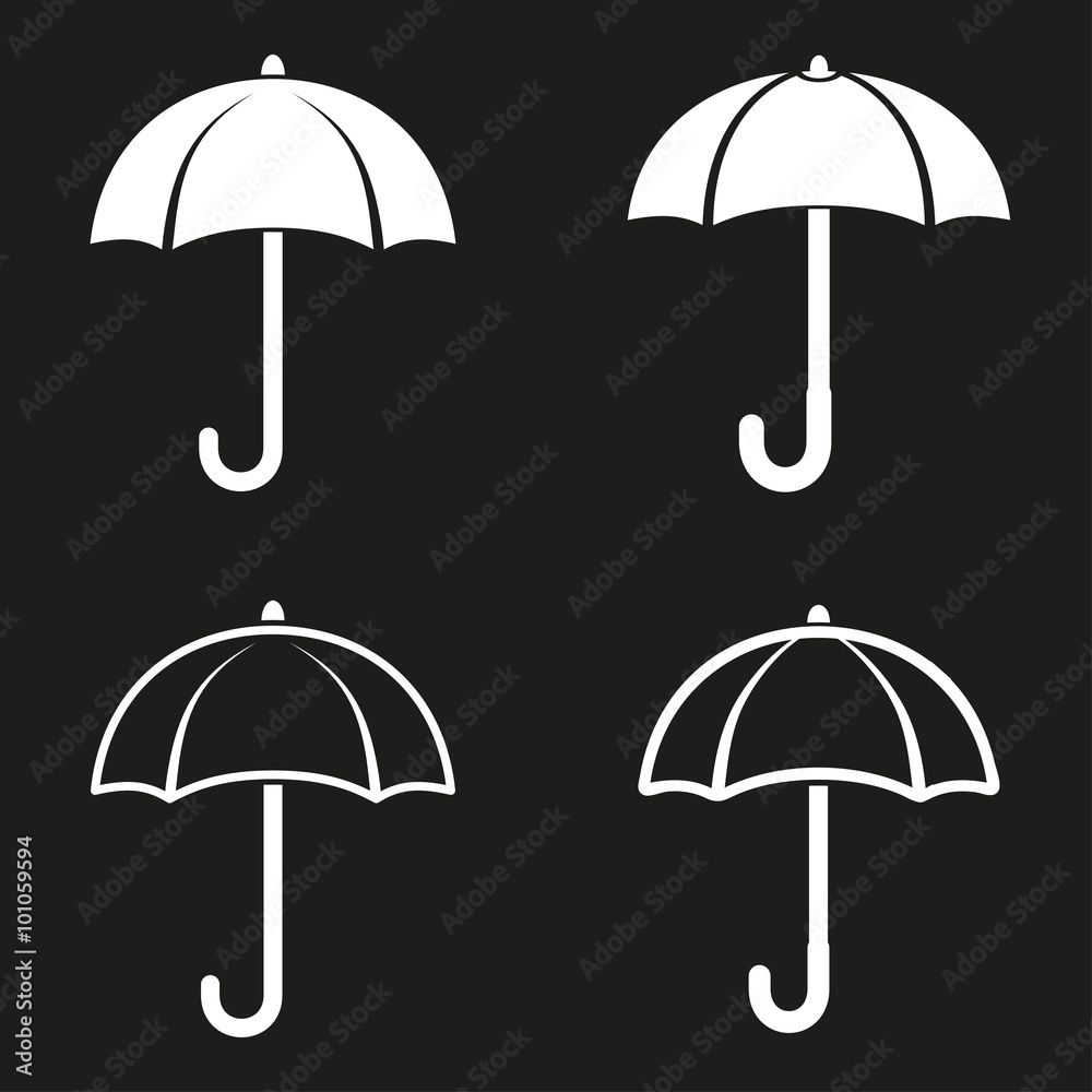 Umbrella icons set. Umbrella icons set.