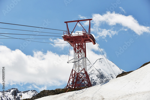 Cableway at mountains