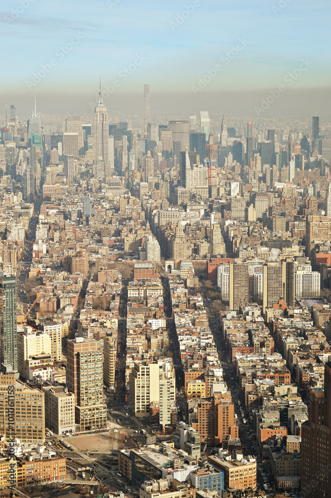Aerial view of the NYC.
