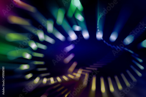 Movement of lights for presentation or background image