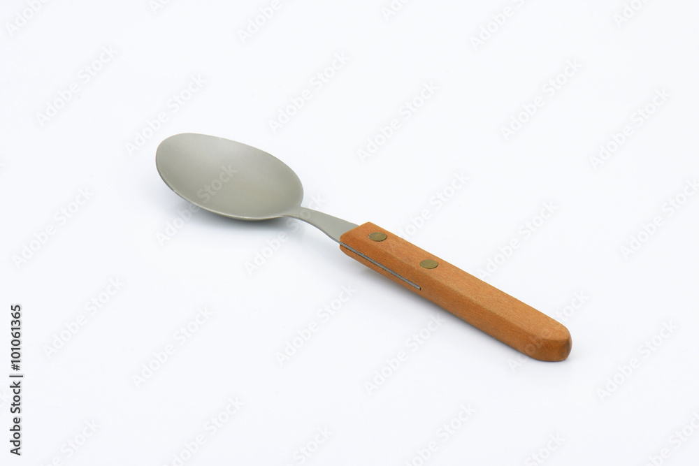 empty spoon with wooden handle empty spoon with wooden handle