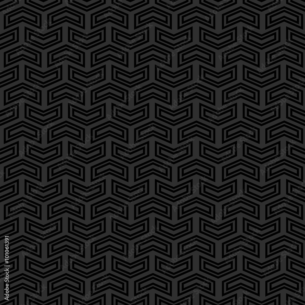 Geometric pattern with dark arrows. Seamless abstract background