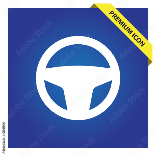 Steering wheel sign icon