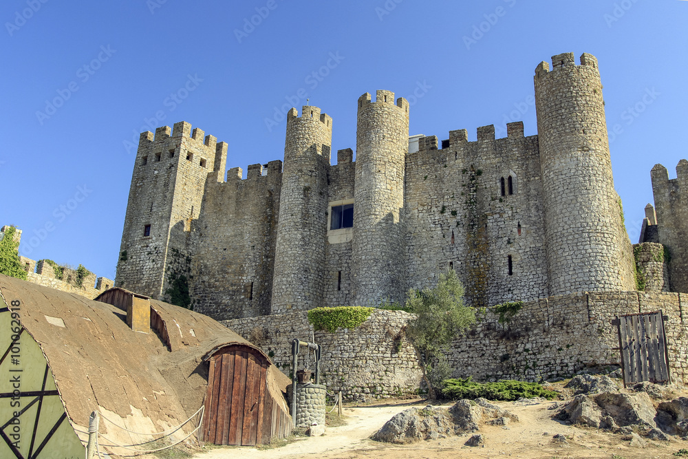 The castle in the village Obidos, Portugal