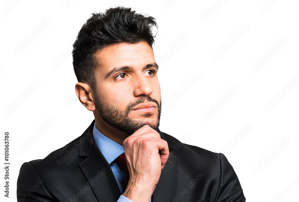 Thoughtful businessman portrait Thoughtful businessman portrait