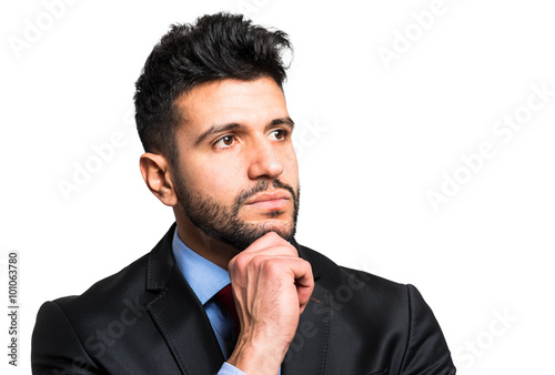 Thoughtful businessman portrait