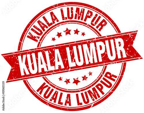 Photography Kuala Lumpur red round grunge vintage ribbon stamp