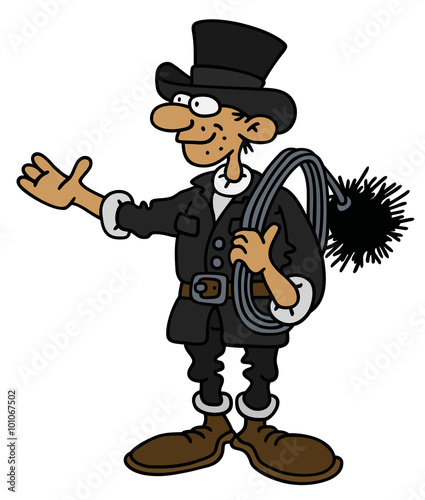 Funny chimneyer / Hand drawing, vector illustration