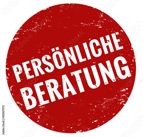 Persönliche Beratung Stempel rot