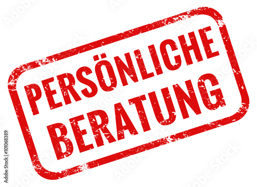 Persönliche Beratung Stempel rot